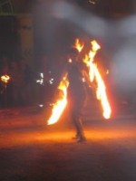 Feuershow mit der Gruppe Glücksfeuer aus Weimar